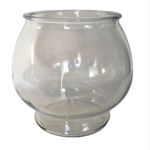 Footed Glass Fish Bowl Aquarium Container For Terrariums And Centerpieces